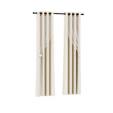Artiss 2X 132x213cm Blockout Sheer Curtains