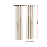 Artiss 2X 132x213cm Blockout Sheer Curtains