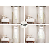 Artiss 2X 132x213cm Blockout Sheer Curtains