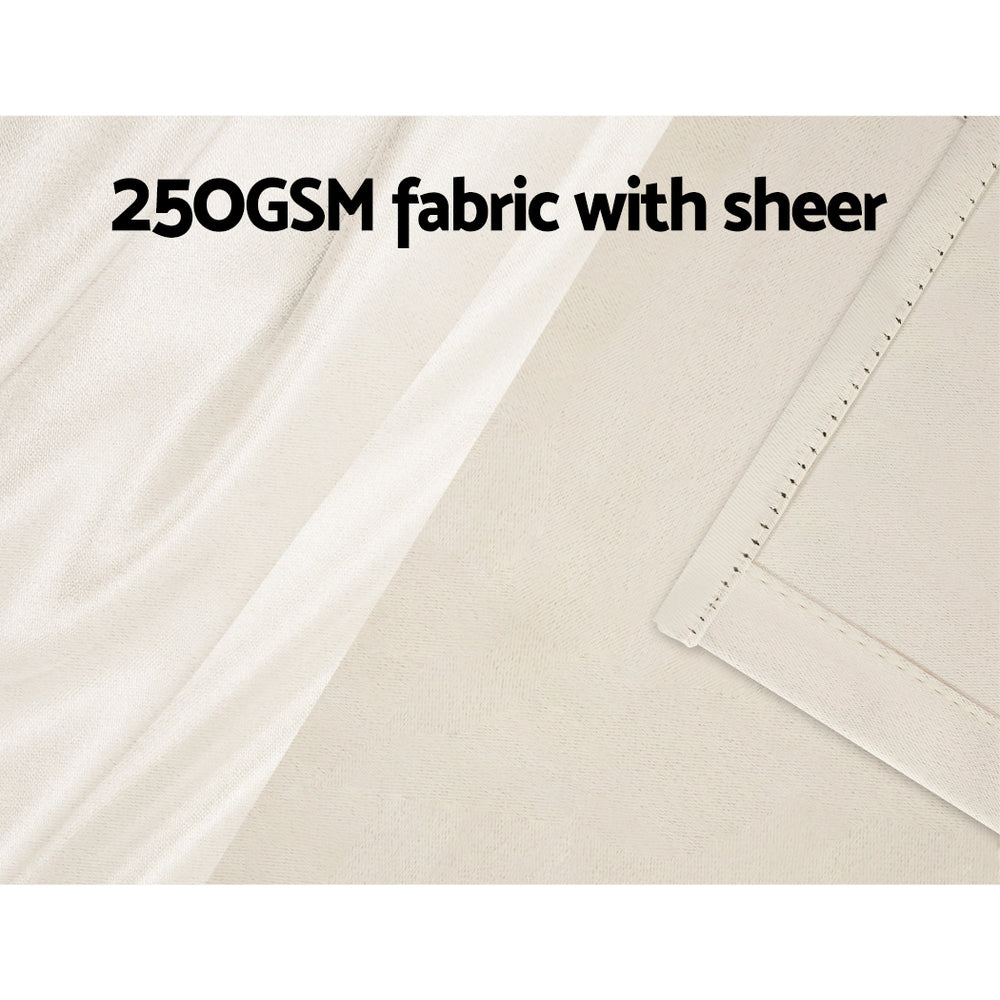 Artiss 2X 132x213cm Blockout Sheer Curtains