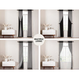 Artiss 2X 132x213cm Blockout Sheer Curtains