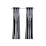 Artiss 2X 132x213cm Blockout Sheer Curtains