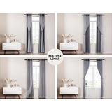 Artiss 2X 132x213cm Blockout Sheer Curtains
