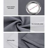 Artiss 2X 132x213cm Blockout Sheer Curtains