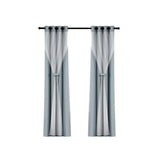 Artiss 2X 132x213cm Blockout Sheer Curtains