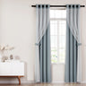 Artiss 2X 132x213cm Blockout Sheer Curtains