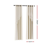 Artiss 2X 132x274cm Blockout Sheer Curtains