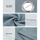 Artiss 2X 132x274cm Blockout Sheer Curtains