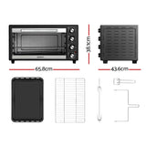 Devanti 60L Convection Oven Electric Fryer Ovens 2000W - Essence Home