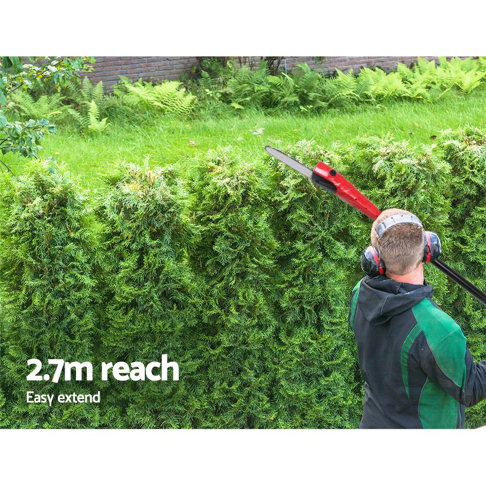 Giantz Chainsaw Trimmer Cordless Pole Chain Saw 8in 20V Battery 2.7m Reach - Essence Home