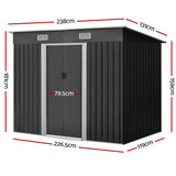 Garden Storage Shed With Sliding Door