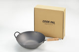 Yoshikawa Cook-Pal Ren 36cm Premium Carbon Steel Heat Treated Wok with two handles - Essence Home