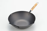 Yoshikawa Cook-Pal Ren 36cm Premium Carbon Steel Heat Treated Wok with two handles - Essence Home