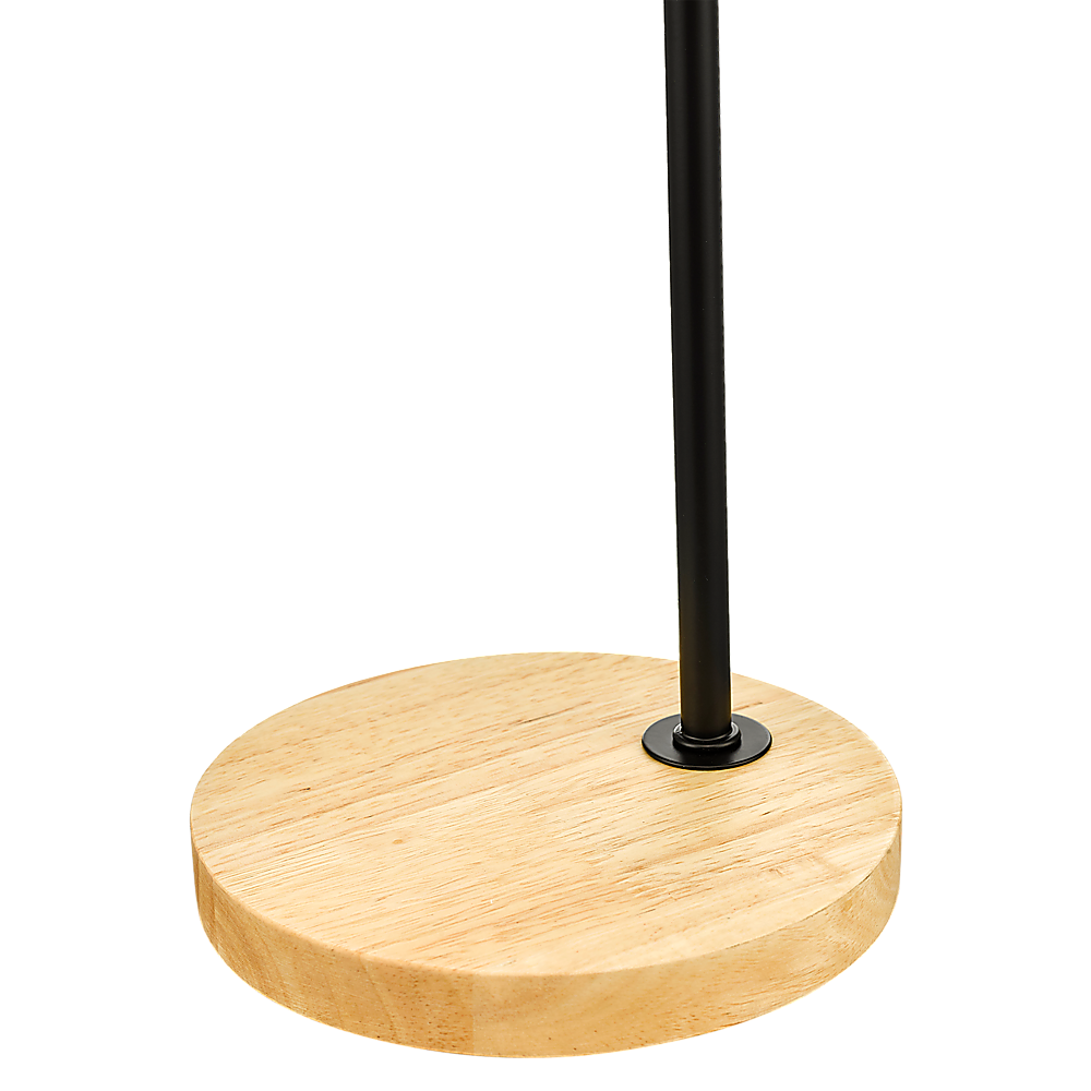Modern Table lamp Desk Light Timber Base Bedside Bedroom Black - Essence Home