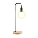 Modern Table lamp Desk Light Timber Base Bedside Bedroom Black - Essence Home