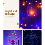 Solar LED Light Christmas Tree 2.1m 264 LED Xmas Tree Decor Multi Colour