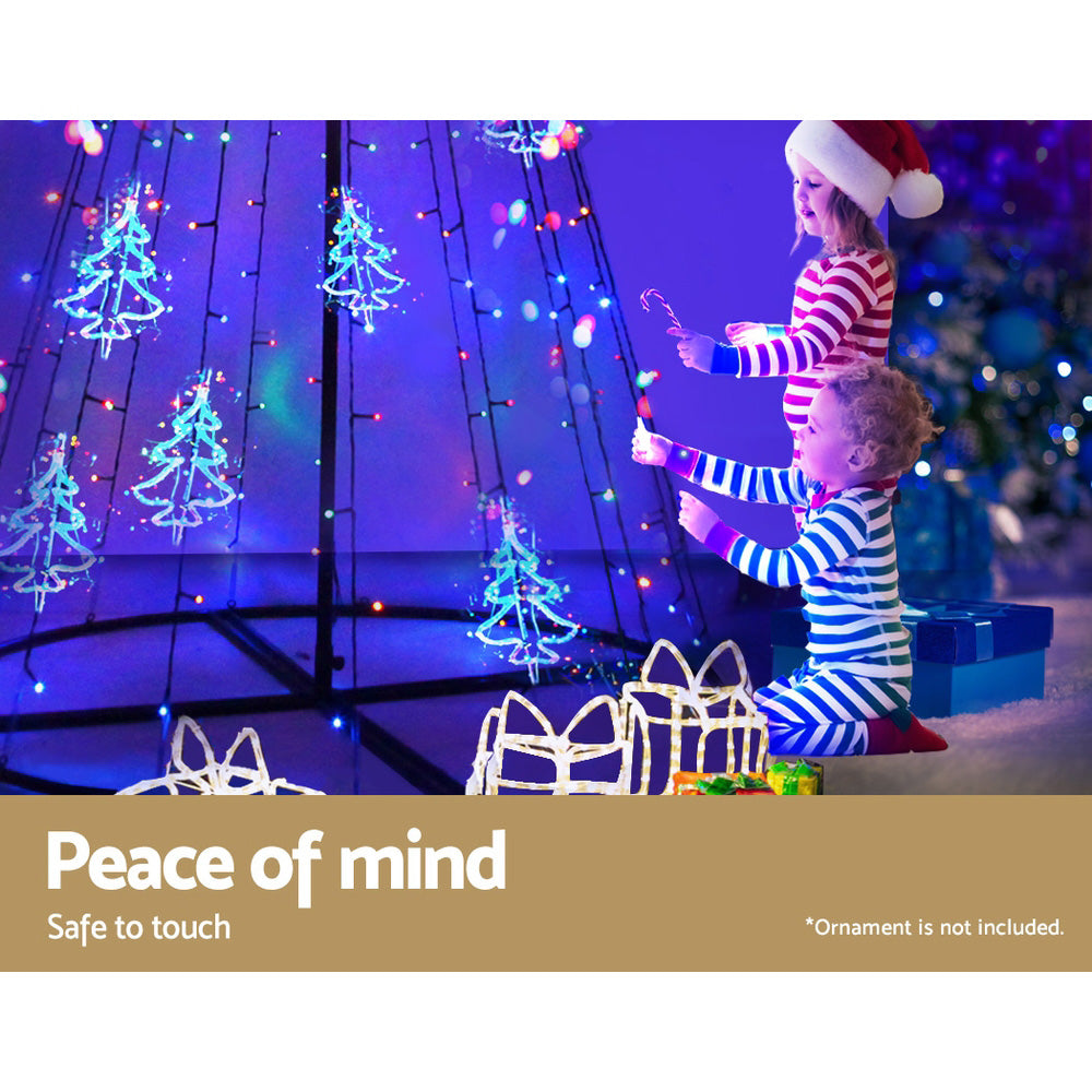 Solar LED Light Christmas Tree 2.1m 264 LED Xmas Tree Decor Multi Colour