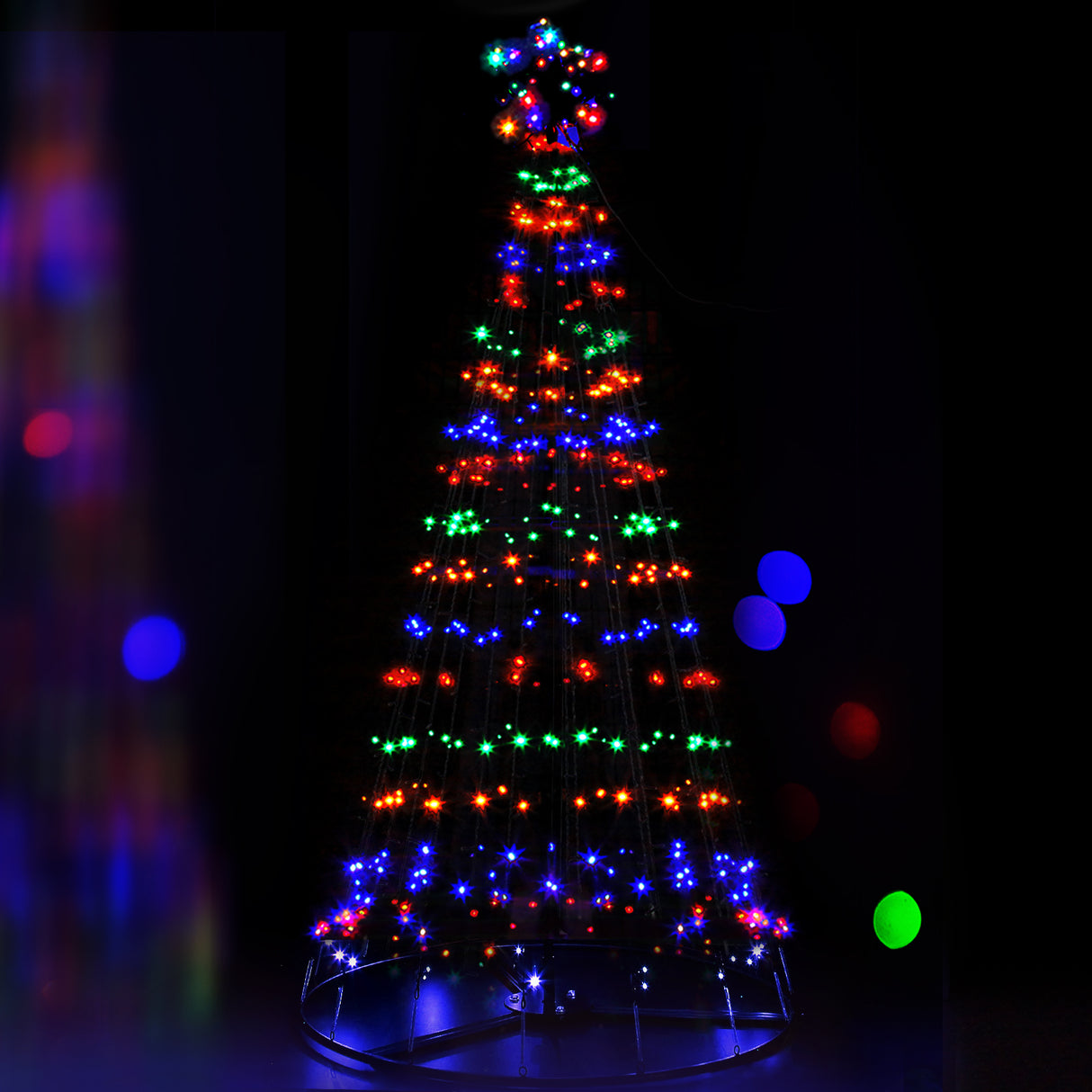 Solar LED Light Christmas Tree 2.1m 264 LED Xmas Tree Decor Multi Colour